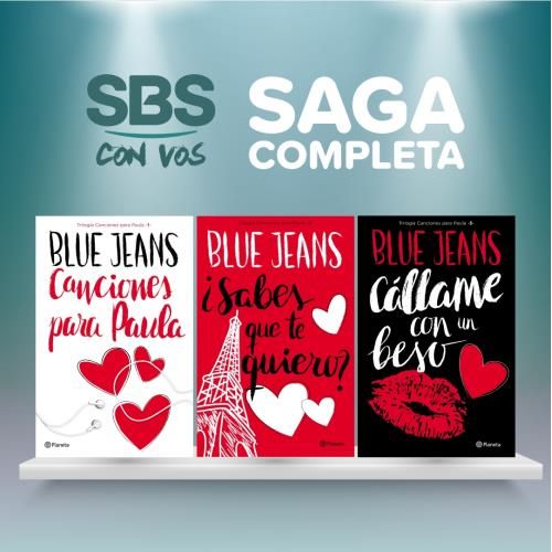 SAGA CANCIONES PARA PAULA LIBRO 1 AL 3 - BLUE JEANS - SBS Librerias