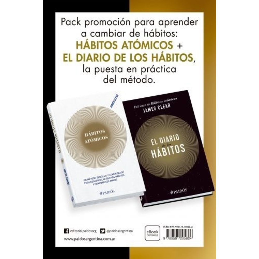 PACK HABITOS - HABITOS ATOMICOS + DIARIO DE HABITOS - CLEAR -  ComproMisLibros SBS
