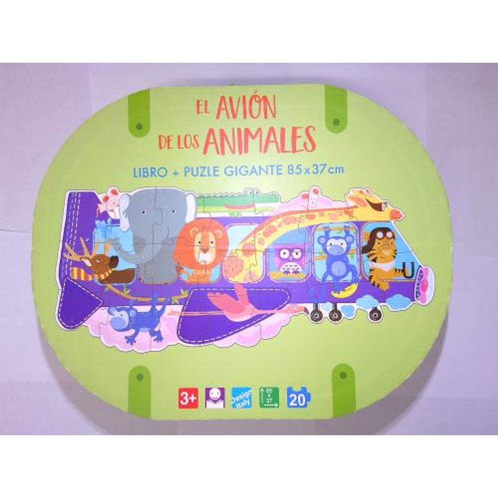 EL AVION DE LOS ANIMALES - LIBRO + PUZLE GIGANTE (VALIJA) - SBS Librerias