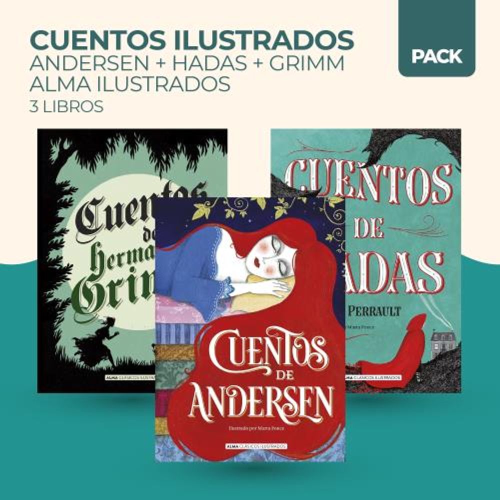 CUENTOS DE ANDERSEN + DE HADAS + DE LOS HERMANOS GRIMM - ALM - SBS Librerias