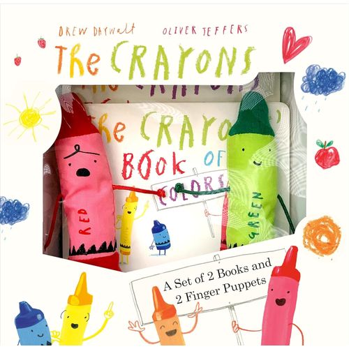 THE CRAYONS - SET OF BOOK AND FINGER PUPPET BOX - JEFFERS
