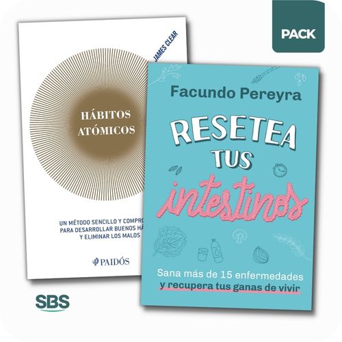 RESETEA TUS INTESTINOS + HABITOS ATOMICOS - 2 LIBROS