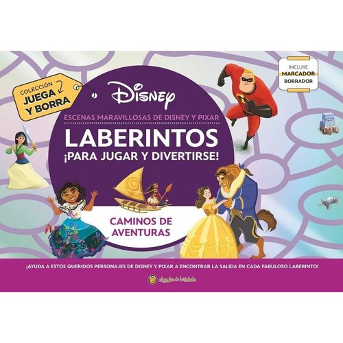 CAMINOS DE AVENTURAS - JUEGA Y BORRA LABERINTOS DISNEY