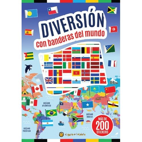 DIVERSION CON BANDERAS DEL MUNDO - CON STICKERS