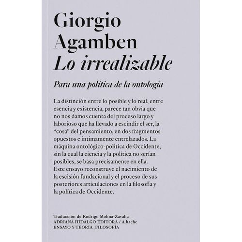 LO IRREALIZABLE - GIORGIO AGAMBEN