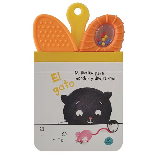 EL GATO - MI LIBRITO PARA MORDER (CON MORDILLO Y SONAJERO)