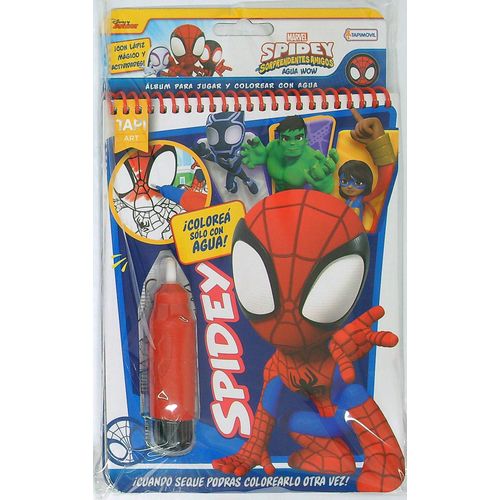 SPIDEY - AGUA WOW - TAPI ART - INCLUYE LAPIZ MAGICO DE AGUA