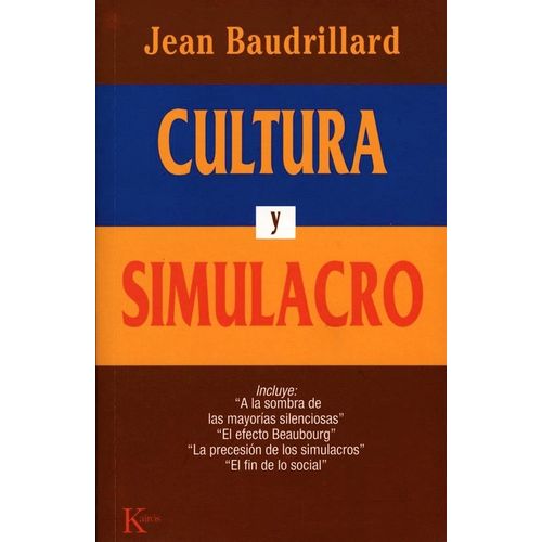 CULTURA Y SIMULACRO - JEAN BAUDRILLARD