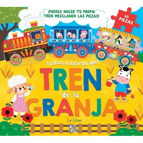 TODOS A BORDO DEL TREN DE LA GRANJA - 40 PIEZAS - LIV WAN