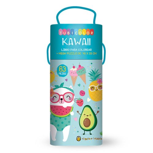 TUBICOLOR KAWAII - LIBRO + PUZZLE 63 PIEZAS TUBICOLOR KAWAII - LIBRO + PUZZLE 63 PIEZAS