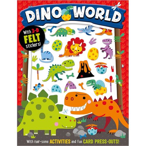DINO WORLD ACTIVITY BOOK - FELT STICKERS