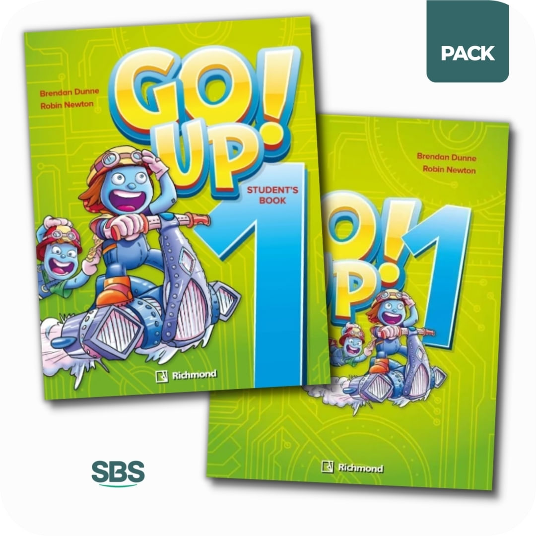 GO UP 1 - STUDENT'S BOOK + WORKBOOK PACK - 2 LIBROS