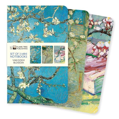 BLOSSOMS BY VAN GOGH - SET OF 3 MINI NOTEBOOKS