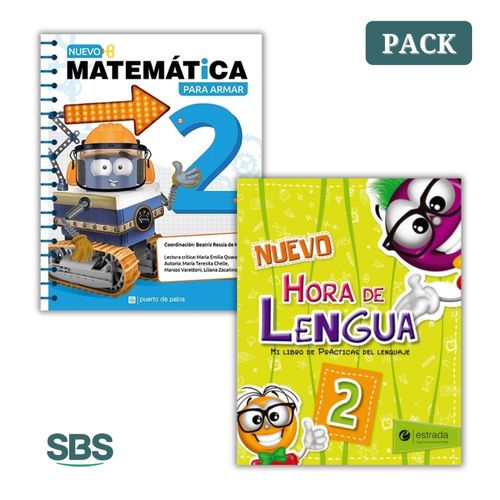 NUEVO MATEMATICA PARA ARMAR 2 + NUEVO HORA DE LENGUA 2 - PAC