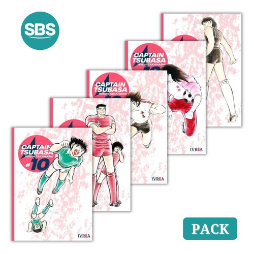 PACK CAPTAIN TSUBASA - VOL 10 AL 14 - 5 LIBROS