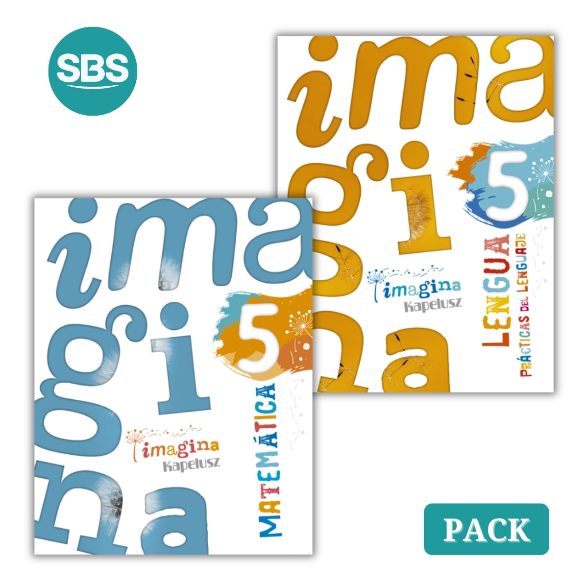 IMAGINA 5 - MATEMATICA + PRACTICAS DEL LENGUAJE - 2 LIBROS