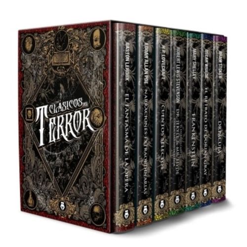 CLASICOS DEL TERROR - ESTUCHE CON 7 LIBROS LEROUX / POE / LO