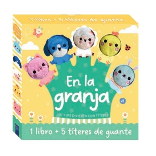 EN LA GRANJA - LEO Y ME DIVIERTO CON TITERES - LIBRO + 5 TIT