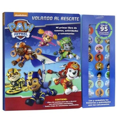 PAW PATROL VOLANDO AL RESCATE - LIBRO DE CUENTOS CON 95 STIC PAW PATROL VOLANDO AL RESCATE - LIBRO DE CUENTOS CON 95 STIC