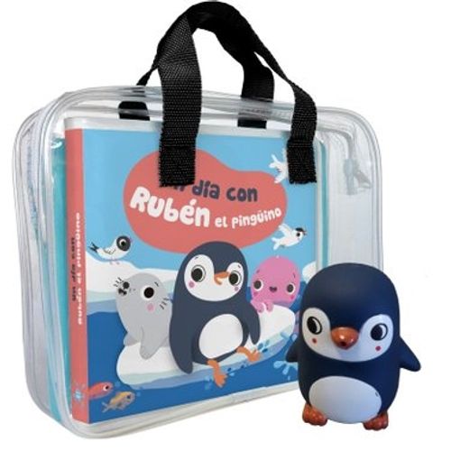 UN DIA CON RUBEN EL PINGÜINO - LIBRO DE BAÑO - CON JUGUETE