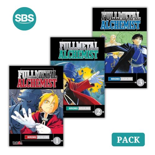 PACK FULLMETAL ALCHEMIST - VOL 1 AL 3 - 3 LIBROS
