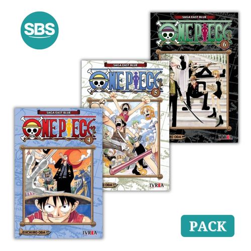 PACK ONE PIECE EAST BLUE - VOL 4 AL 6 - 3 LIBROS