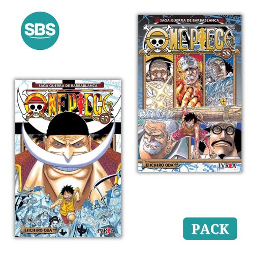 PACK ONE PIECE GUERRA DE BARBABLANCA -VOL 57 Y 58- 2 LIBROS
