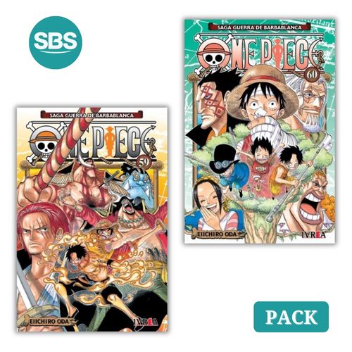 PACK ONE PIECE GUERRA DE BARBABLANCA -VOL 59 Y 60- 2 LIBROS