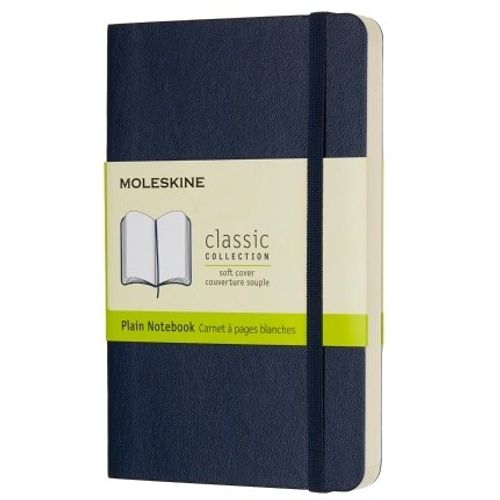 CUADERNO MOLESKINE CLASSIC POCKET SOFT - AZUL ZAFIRO PLAIN
