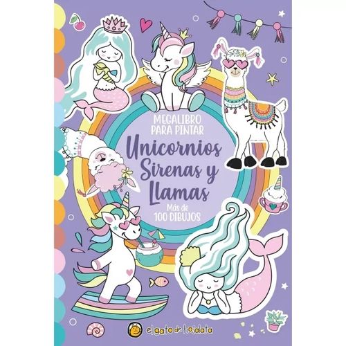 MEGALIBRO PARA PINTAR UNICORNIOS, SIRENAS Y LLAMAS