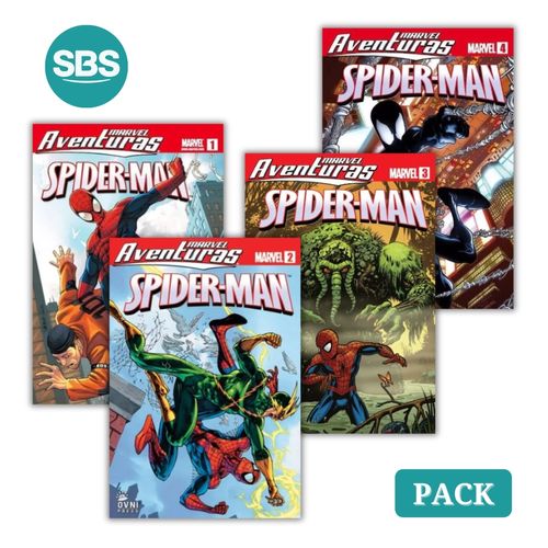 PACK MARVEL AVENTURAS - SPIDERMAN - N° 1 AL 4 - 4 LIBROS