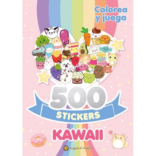 LIBRO 500 STICKERS KAWAII - COLOREA Y JUEGA