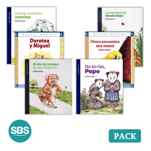 PACK BUENAS NOCHES DE KEIKO KASZA - 6 LIBROS
