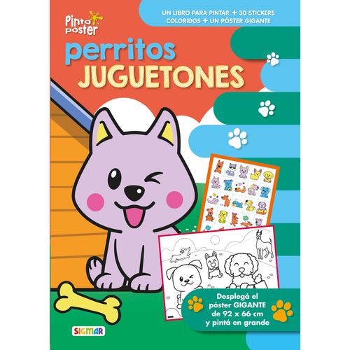PERRITOS JUGUETONES - PINTO POSTER - SIGMAR