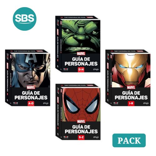 PACK MARVEL GUIAS DE PERSONAJES - PUZZLE BOOKS - 4 LIBROS
