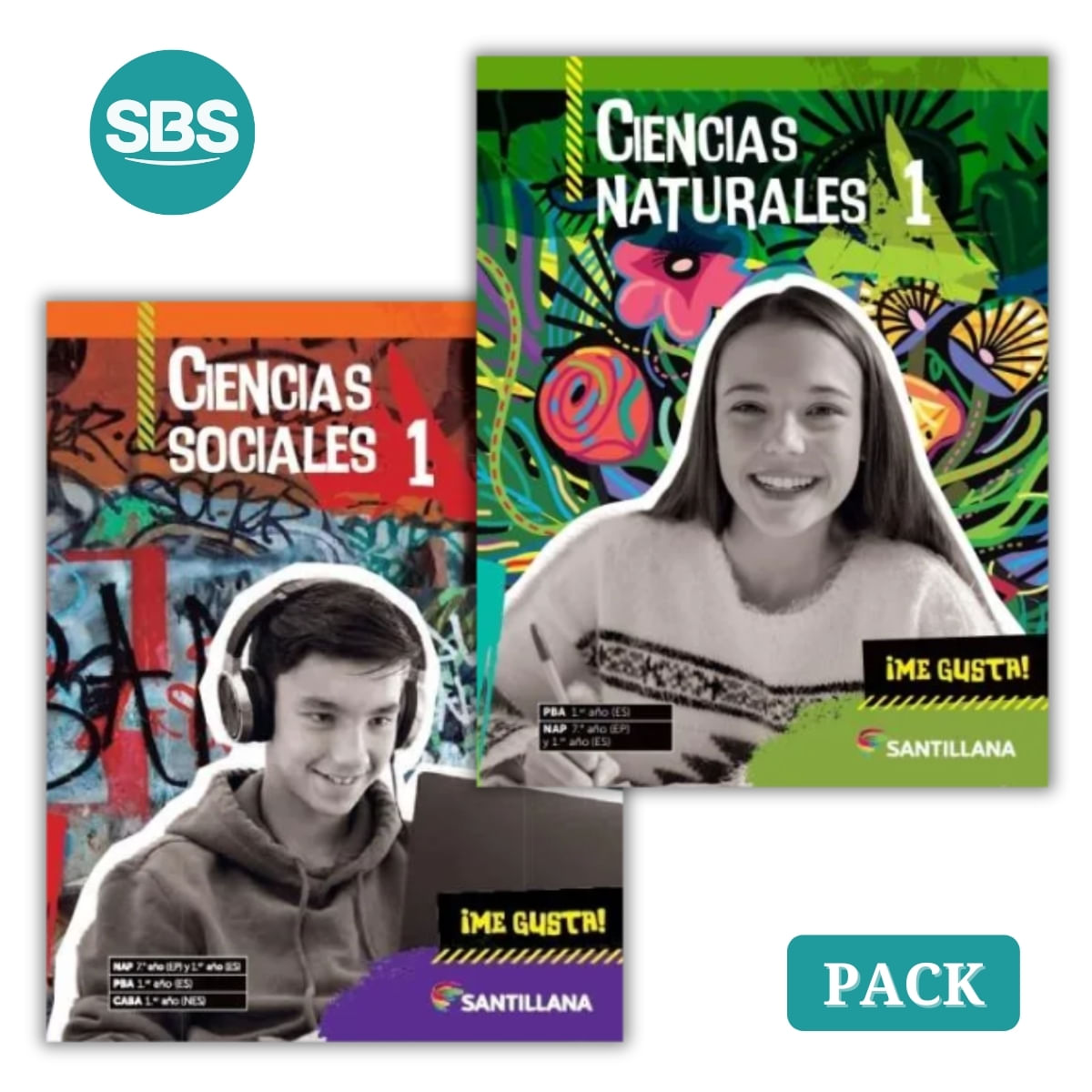 ME GUSTA! 1 - SOCIALES + NATURALES - 2 LIBROS
