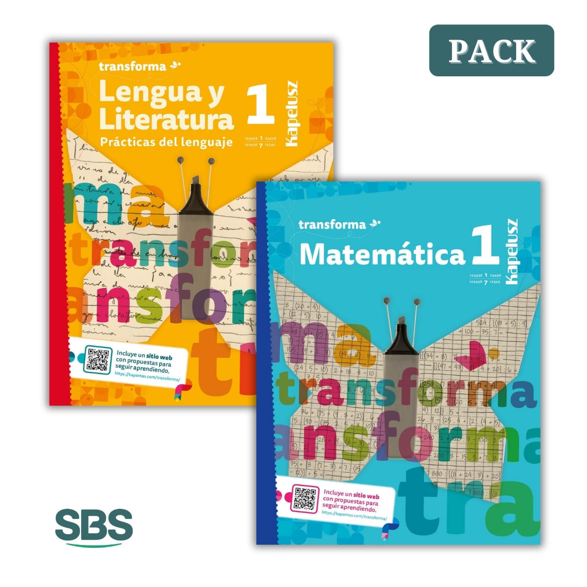 MATEMATICA 7/1 + LENGUA 7/1 -TRANSFORMA - 2 LIBROS