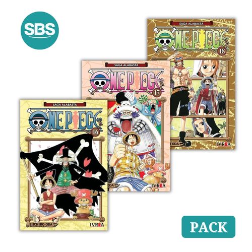 PACK ONE PIECE - ALABASTA VOL 16 AL 18 - 3 LIBROS