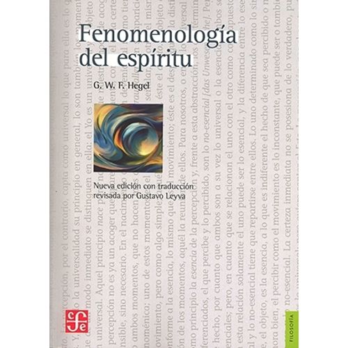 FENOMENOLOGIA DEL ESPIRITU - HEGEL