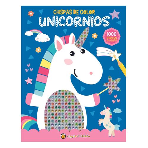 UNICORNIOS - CHISPAS DE COLOR - 1000 STRASS AUTOADHESIVOS