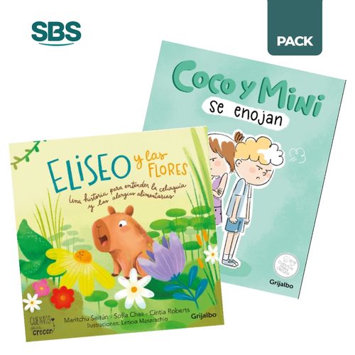 ELISEO Y LAS FLORES + COCO Y MINI SE ENOJAN - 2 LIBROS - SEI