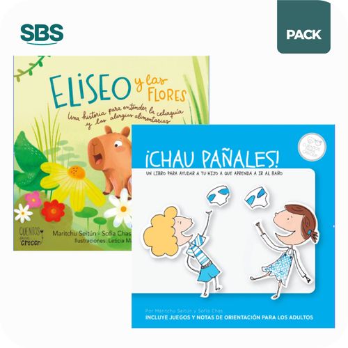 ELISEO Y LAS FLORES + ¡CHAU PAÑALES! - SEITUN - 2 LIBROS