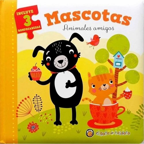MASCOTAS - ANIMALES PARA ARMAR - 3 ROMPECABEZAS - CARTONE