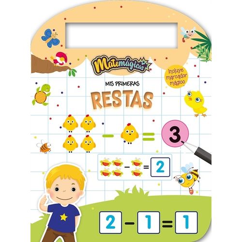 MIS PRIMERAS RESTAS - MATEMAGICAS -  INCLUYE MARCADOR MAGICO