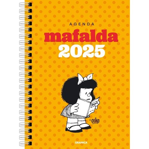 AGENDA 2025 MAFALDA ANILLADA MODULOS AMARILLA  - QUINO