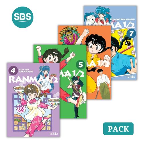 PACK RANMA 1/2 - VOL 4 AL 7 - 4 LIBROS