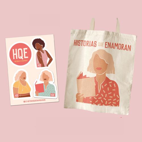 BOLSA DE TELA + STICKERS HISTORIAS QUE ENAMORAN PENGUIN BOLSA DE TELA + STICKERS HISTORIAS QUE ENAMORAN PENGUIN