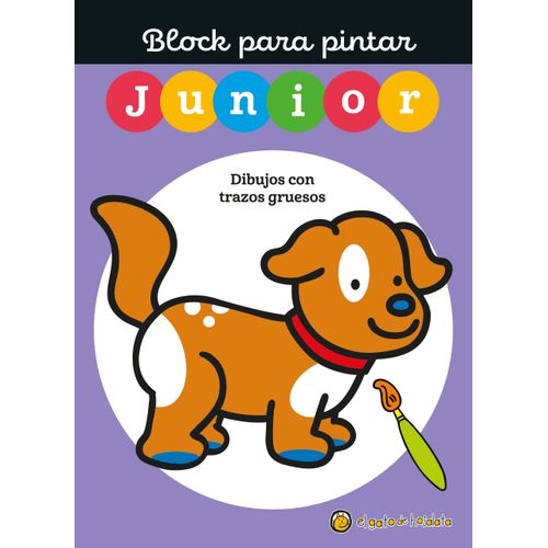 BLOCK PARA PINTAR JUNIOR 2 - PERRITO - DIBUJOS CON TRAZOS GR BLOCK PARA PINTAR JUNIOR 2 - PERRITO - DIBUJOS CON TRAZOS GR