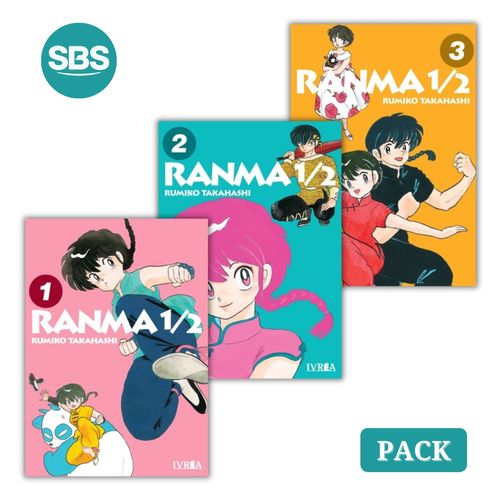 PACK RANMA 1/2 - VOL 1 AL 3 - 3 LIBROS