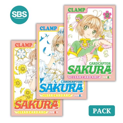PACK CARDCAPTOR SAKURA - CLEAR CARD ARC VOL 2 AL 4 - 3 LIBRO